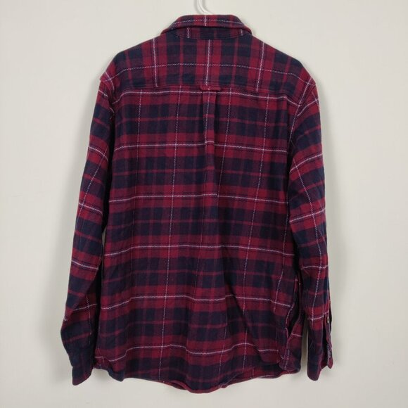 Orvis Men's Button Down Flannel Shirt in Red Blue Size XL 100% Cotton Christmas - Picture 2 of 10